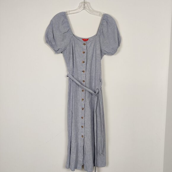 Joe Fresh Women's Maxi Shirt Dress Size Small Linen Cotton Milkmaid Bohemian - Picture 1 of 9